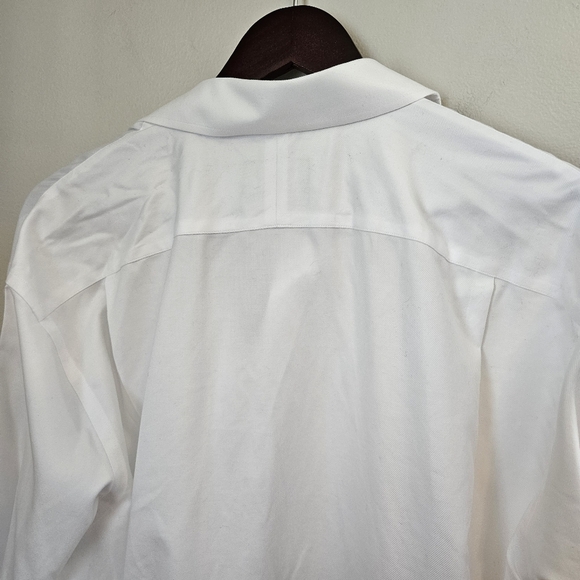 Nordstrom White Button Down Shirt 16 1/2 36-37 Business Casual Neutral - Picture 4 of 10